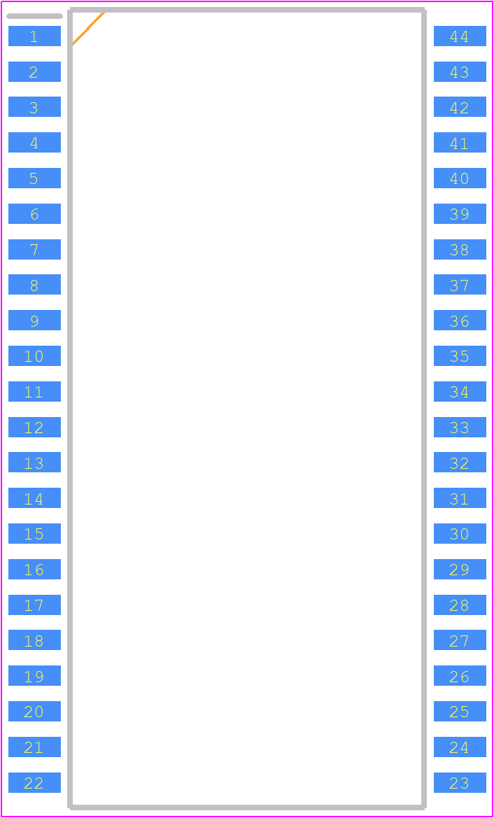 MX29F1610AMC-10 - Macronix PCB footprint - Small Outline Packages - Small Outline Packages - 44-PIN PLASTIC SOP