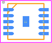 L7983PU50R - STMicroelectronics PCB footprint - Small Outline No-lead - Small Outline No-lead - DFN10 (3 x 3 x 0.8 mm)