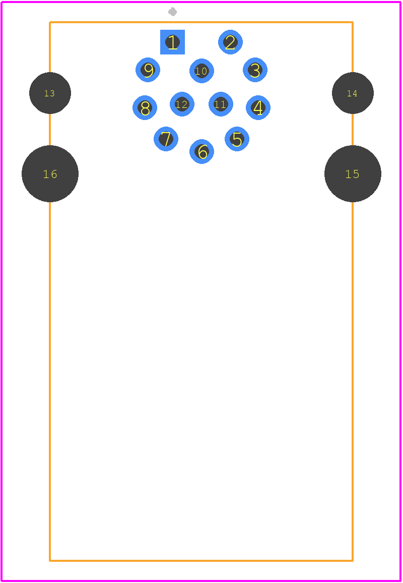 PXMBNI12RAF12APCM12 - Bulgin PCB footprint - Other - Other - PXMBNI12RAF12APCM12