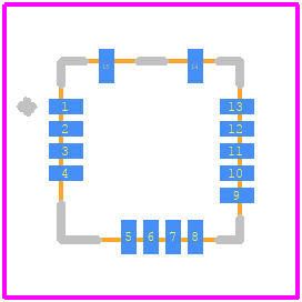 NCP51810AMNTWG - onsemi PCB footprint - Other - Other - QFN15 4x4, 0.5P