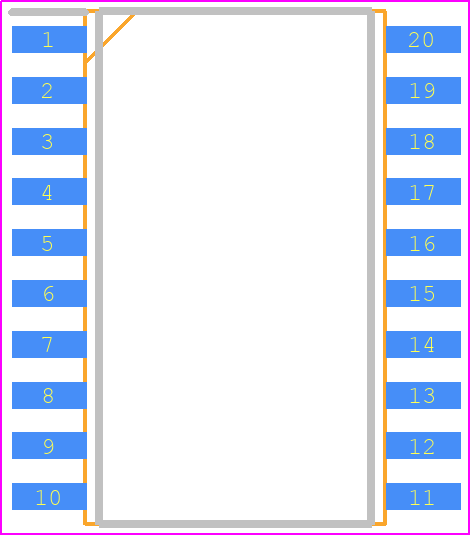 PIC16F15244T-I/SO - Microchip PCB footprint - Small Outline Packages - Small Outline Packages - (SO)20-Lead(SOIC)