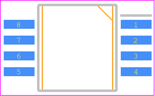 REF5025SHKQ - Texas Instruments PCB footprint - Other - Other - HKQ(R-CDFP-G8)