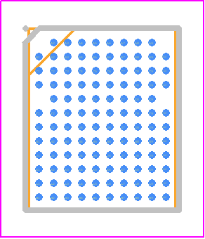 CYB06447BZI-BLD53 - Infineon PCB footprint - BGA - BGA - 116-BGA 5.2 × 6.4 × 0.75 mm
