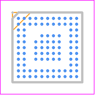 TPS65982DMCZBHR - Texas Instruments PCB footprint - BGA - BGA - ZBH0096A