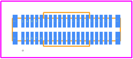 203955-0403 - Molex PCB footprint - Other - Other - 203955-0403-1
