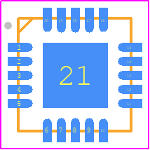 NCV59745AMW180TAG - onsemi PCB footprint - Quad Flat No-Lead - Quad Flat No-Lead - QFNW20 4x4, 0.5P CASE 484AP ISSUE A
