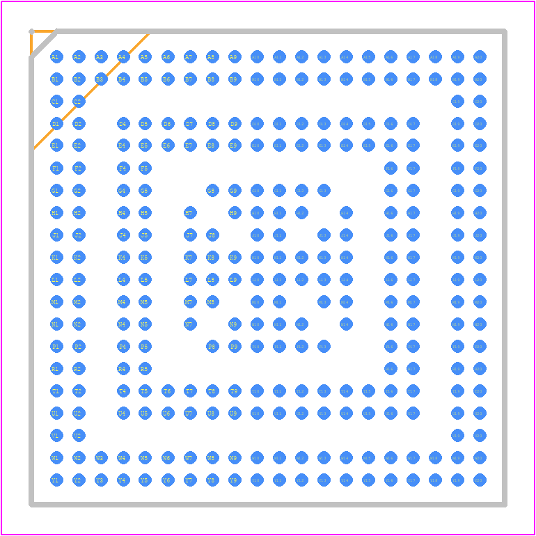 SPC58NG84C3P0C1X - STMicroelectronics PCB footprint - BGA - BGA - FPBGA292