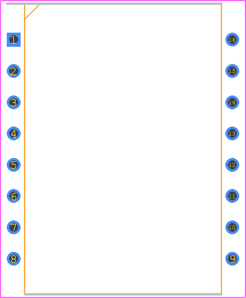 DTL1553-45 - iNRCORE PCB footprint - Dual-In-Line Packages - Dual-In-Line Packages - DTL1553-45