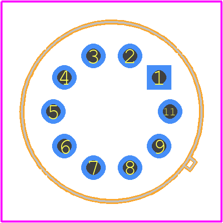 LM119H - STMicroelectronics PCB footprint - Other - Other - TO-100