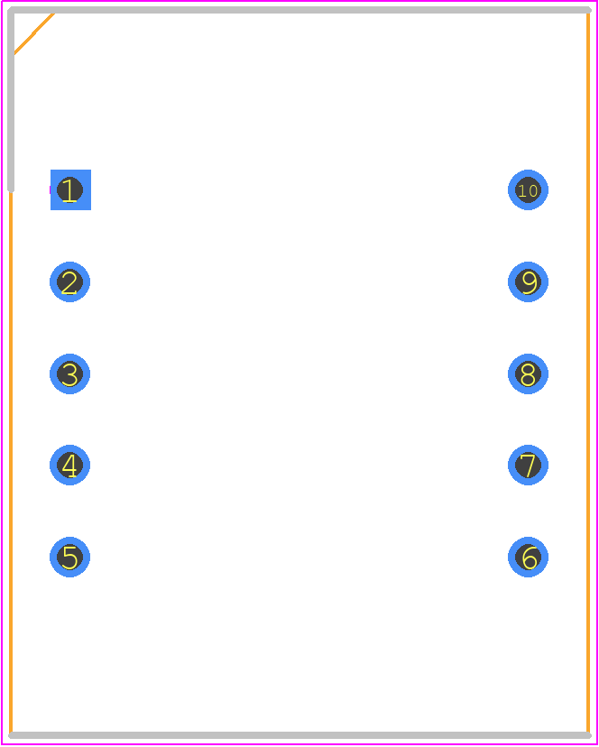 ELD-4201AS - Yitenuo PCB footprint - Dual-In-Line Sockets - Dual-In-Line Sockets - DIP-10