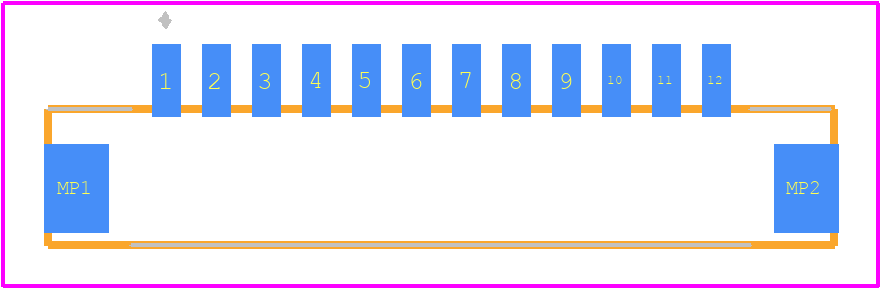 DF13B-12P-1.25V(21) - Hirose PCB footprint - Other - Other - DF13B-12P-1.25V(21)-3