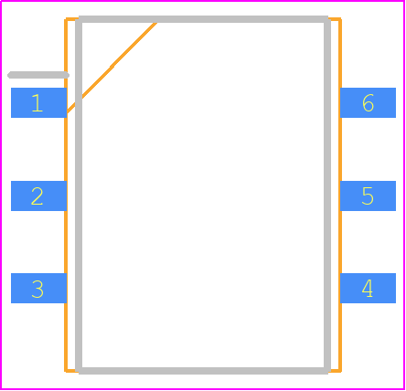A6SN-3101-P - OMRON Electronics PCB footprint - Small Outline Packages - Small Outline Packages - A6SN-3101-P