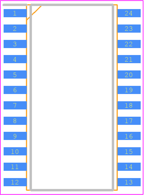 KS51840S24 - SAMSUNG PCB footprint - Small Outline Packages - Small Outline Packages - 24sop