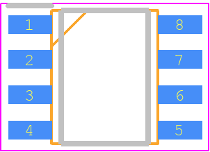 MLX90395KDC-BBA-001-SP - Melexis PCB footprint - Small Outline Packages - Small Outline Packages - SOIC-8-2022