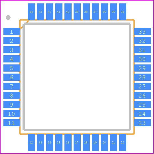 P89C51RC2HFBD - NXP PCB footprint - Quad Flat Packages - Quad Flat Packages - P89C51RC2HFBD