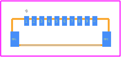 DF52-10P-0.8(21) - Hirose PCB footprint - Other - Other - DF52-10P-0.8(21)-4
