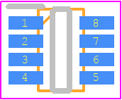 TLV9352IDDFR - Texas Instruments PCB footprint - SOT23 (8-Pin) - SOT23 (8-Pin) - DDF0008A