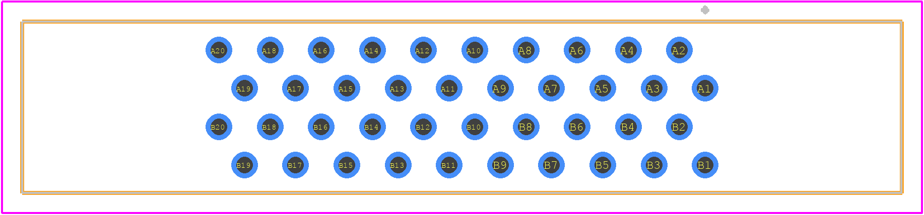 HIF6-040PA-1.27DSA - Hirose PCB footprint - Other - Other - HIF6-040PA-1.27DSA-2