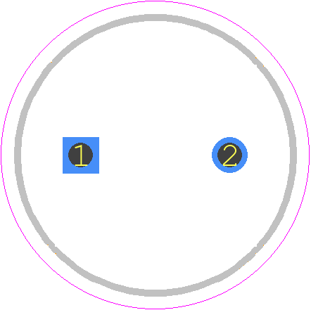 EEH-AZE1E331B - Panasonic PCB footprint - Capacitor, Polarized Radial Diameter - Capacitor, Polarized Radial Diameter - SIZE CODE G