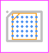STG3820BJR - STMicroelectronics PCB footprint - BGA - BGA - .-- Mechanical data for Flip Chip 30 (2.0 x 2.4 x 0.625 mm) - 0.4 mm pitch