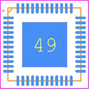 DBM10VT181L4BNI - DSP Group PCB footprint - Quad Flat No-Lead - Quad Flat No-Lead - QFN48