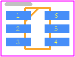 FDG8850NZ - onsemi PCB footprint - SOT23 (6-Pin) - SOT23 (6-Pin) - SC−88 (SC−70 6 Lead), 1.25x2ss