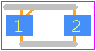 PLZ5V1A-HG3_A/H - Vishay PCB footprint - Small Outline Diode Flat Lead - Small Outline Diode Flat Lead - DO-219AC
