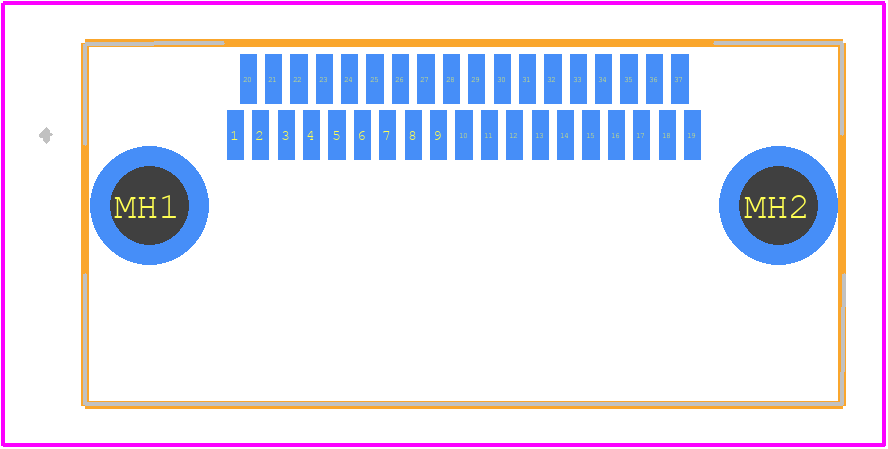 NK-2D2-037-228-TH00 - Molex PCB footprint - Other - Other - NK-2D2-037-228-TH00-2