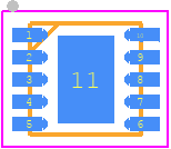 MIC23153-GYMT-TR - Microchip PCB footprint - Small Outline No-lead - Small Outline No-lead - 10-PIN THIN MLF