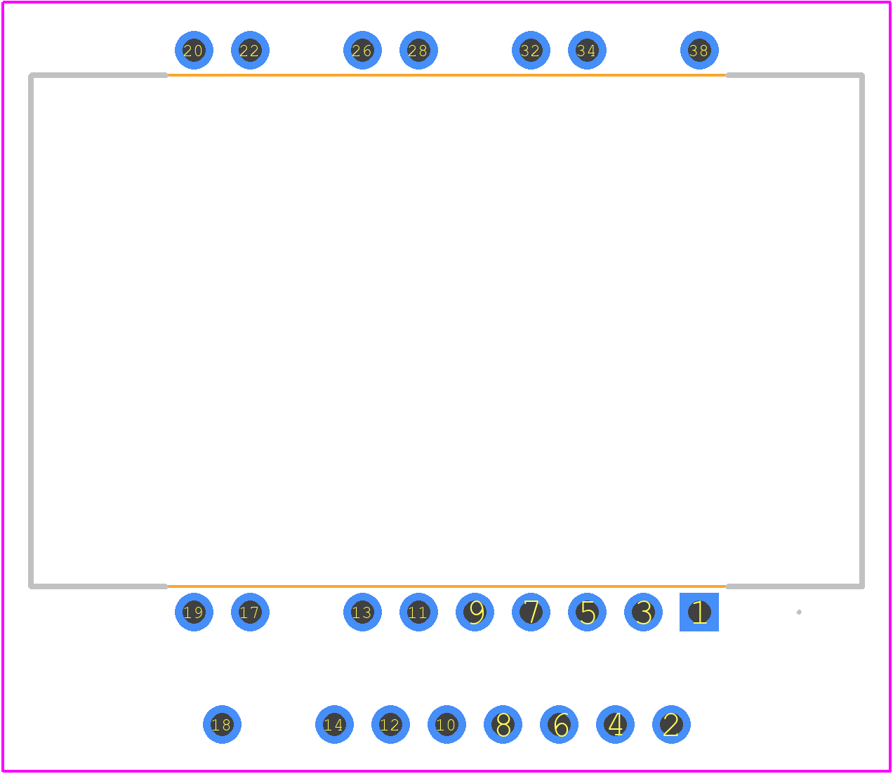 NFAQ0860L33T - onsemi PCB footprint - Other - Other - DIP38, 29.60x18.20x9.80, 1.00P (EP−3)