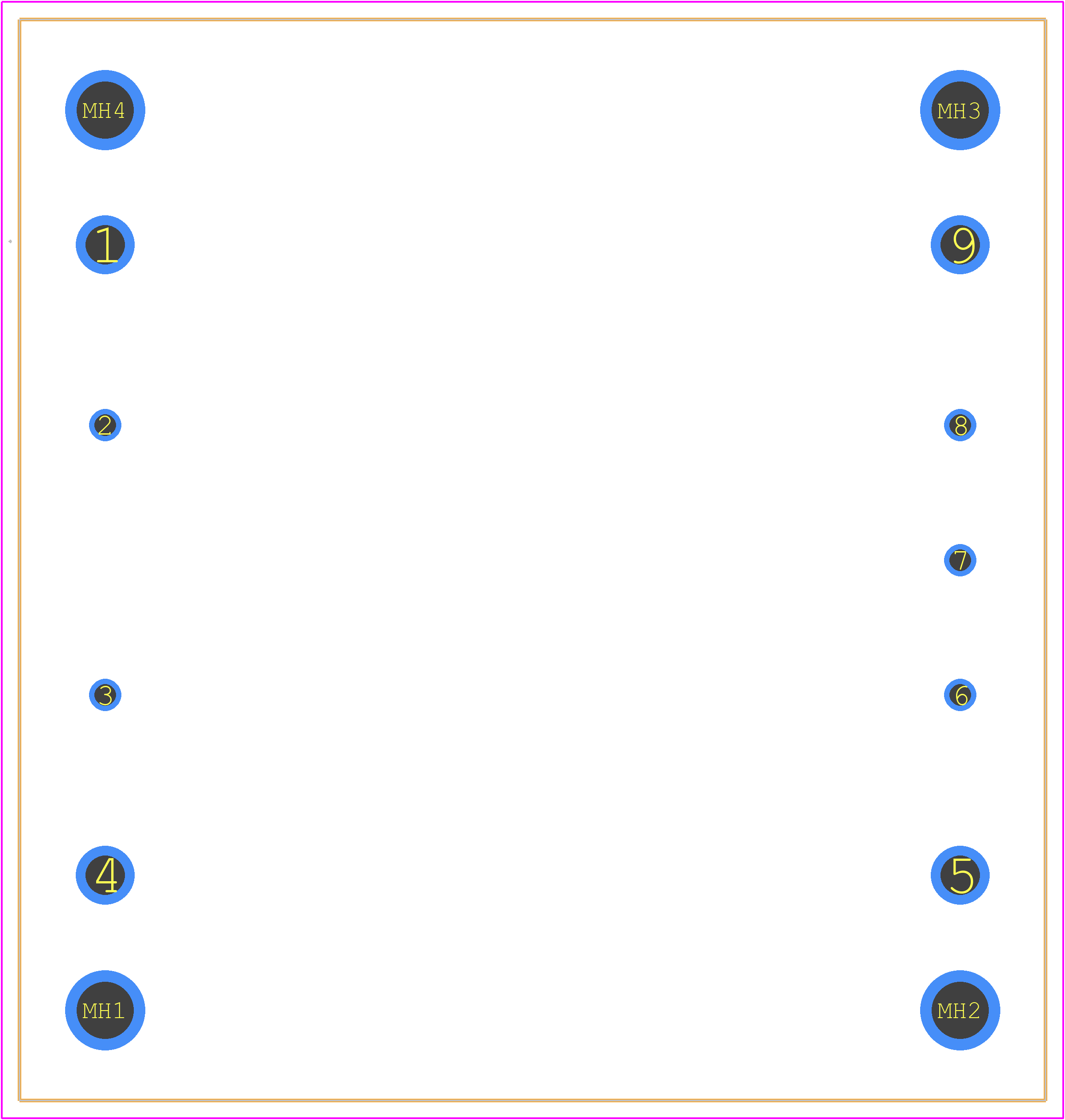 VHB200W-Q48-S12 - CUI Inc. PCB footprint - Other - Other - 57.9 x 61.0 x 13.2 (2.28 x 2.40 x 0.52 inch)