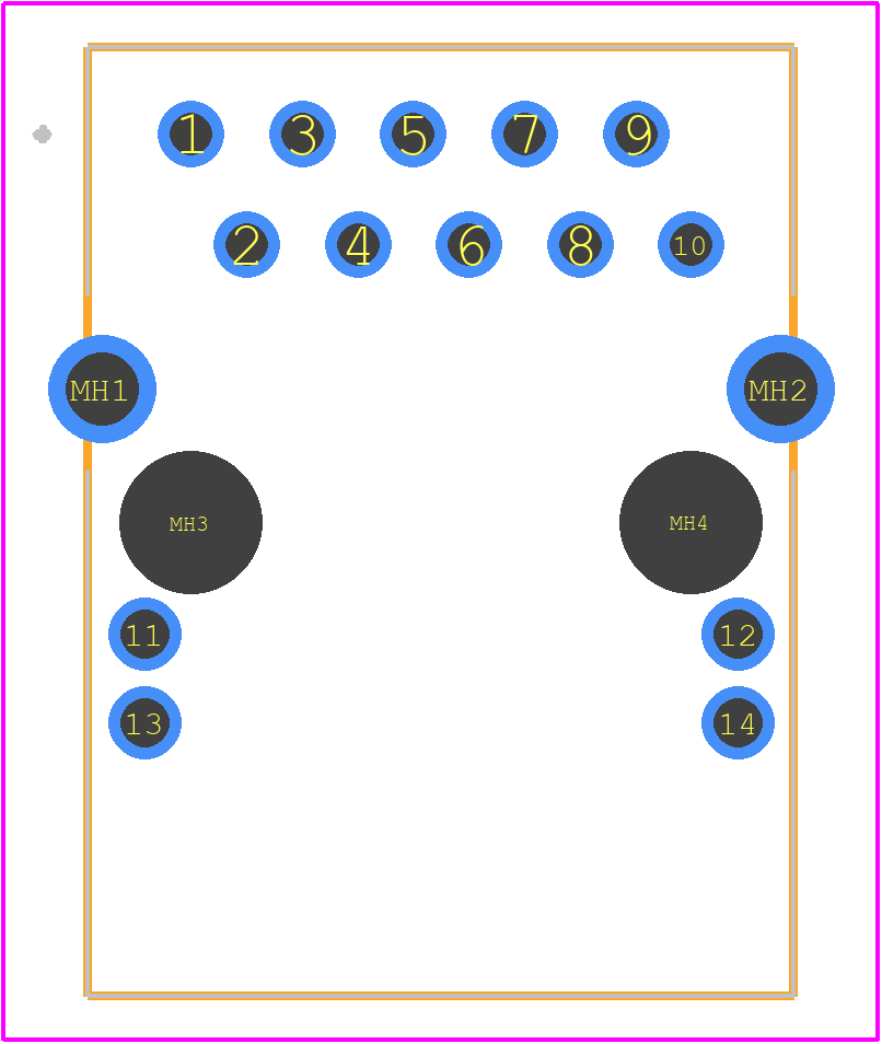 2250015-1 - TRP Connector PCB footprint - Other - Other - 2250015-1-1