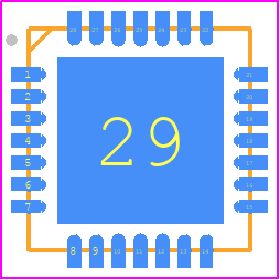 AU6465RB63-GCF-GR - Alcor PCB footprint - Quad Flat No-Lead - Quad Flat No-Lead - 28-qfen
