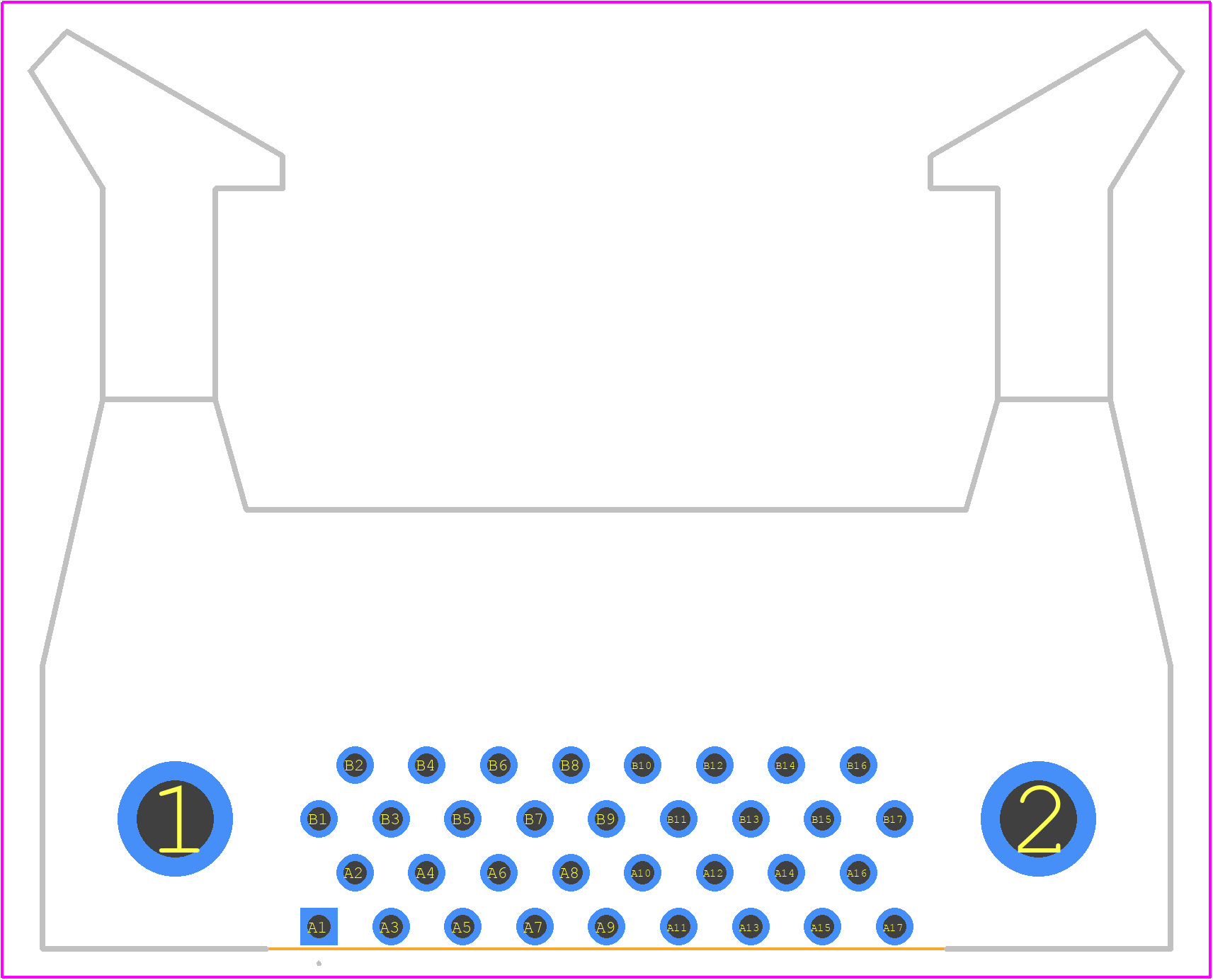 HIF6H-34PA-1.27DS(71) - Hirose PCB footprint - Other - Other - HIF6H-34PA-1.27DS(71)-2