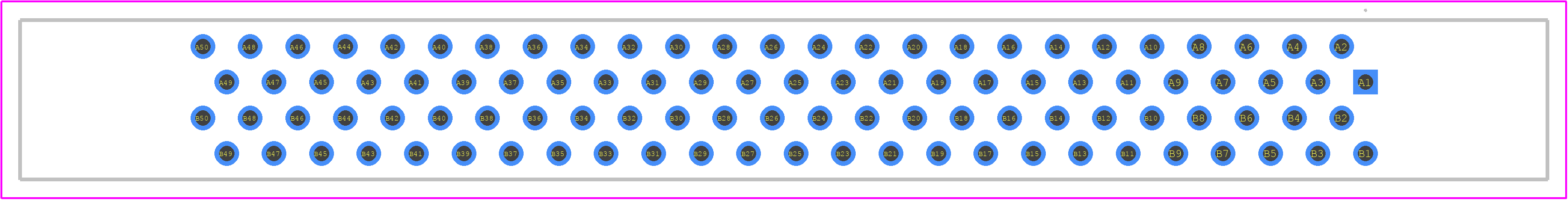 HIF6-100PA-1.27DSA(71) - Hirose PCB footprint - Other - Other - HIF6-100PA-1.27DSA(71)-3