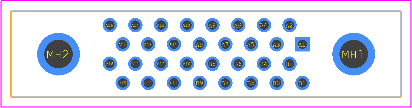 HIF6-32PA-1.27DSA(71) - Hirose PCB footprint - Other - Other - HIF6-32PA-1.27DSA(71)-4
