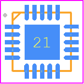 MCP3461RT-E/NC - Microchip PCB footprint - Quad Flat No-Lead - Quad Flat No-Lead - 20 Lead QFN (NC)-3x3