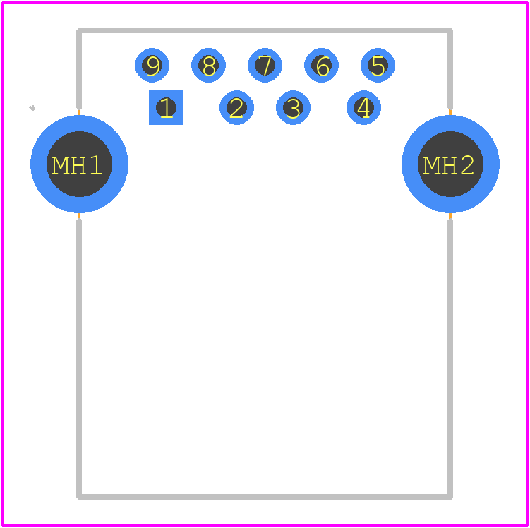 USB1135-15-9-L-B - GCT (GLOBAL CONNECTOR TECHNOLOGY) PCB footprint - Other - Other - USB1135-15-9-L-B-3