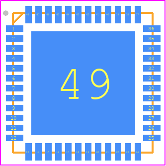 NCP5395MNR2G - onsemi PCB footprint - Quad Flat No-Lead - Quad Flat No-Lead - QFN48 7x7, 0.5P