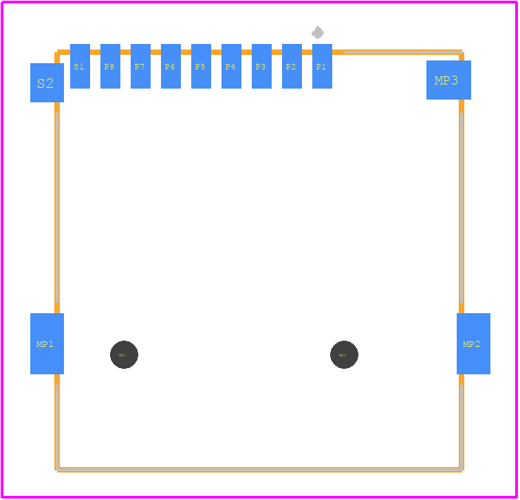 MEM2055-00-190-01-A - GCT (GLOBAL CONNECTOR TECHNOLOGY) PCB footprint - Other - Other - MEM2055-00-190-01-A-1