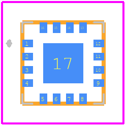 ADXL335BCPZ - Rochester Electronics PCB footprint - Other - Other - ADXL335BCPZ-3