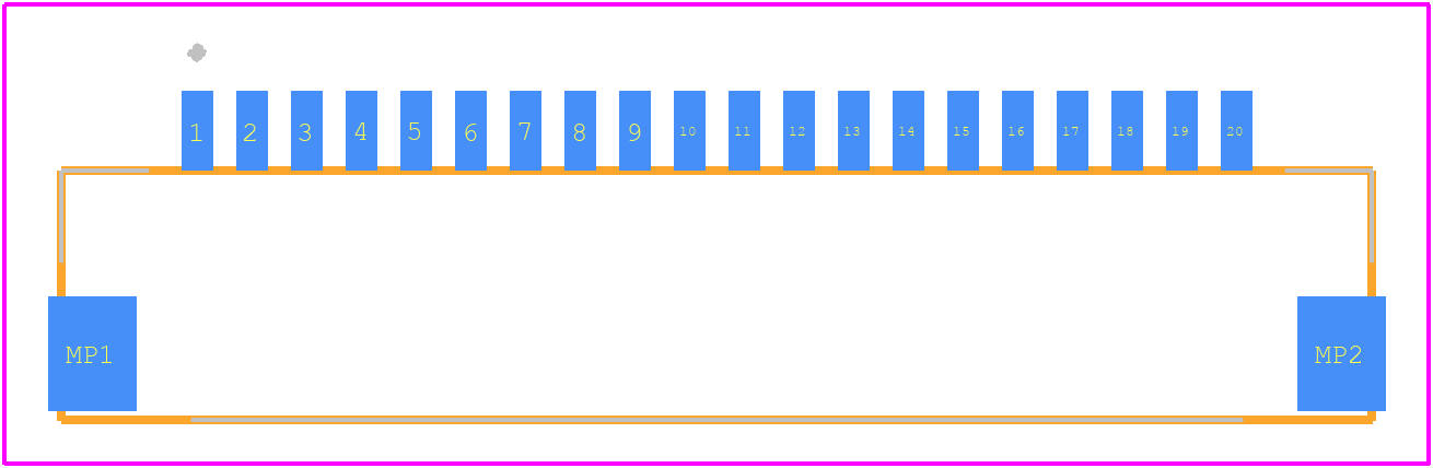 DF14A-20P-1.25H(24) - Hirose PCB footprint - Other - Other - DF14A-20P-1.25H(24)-2