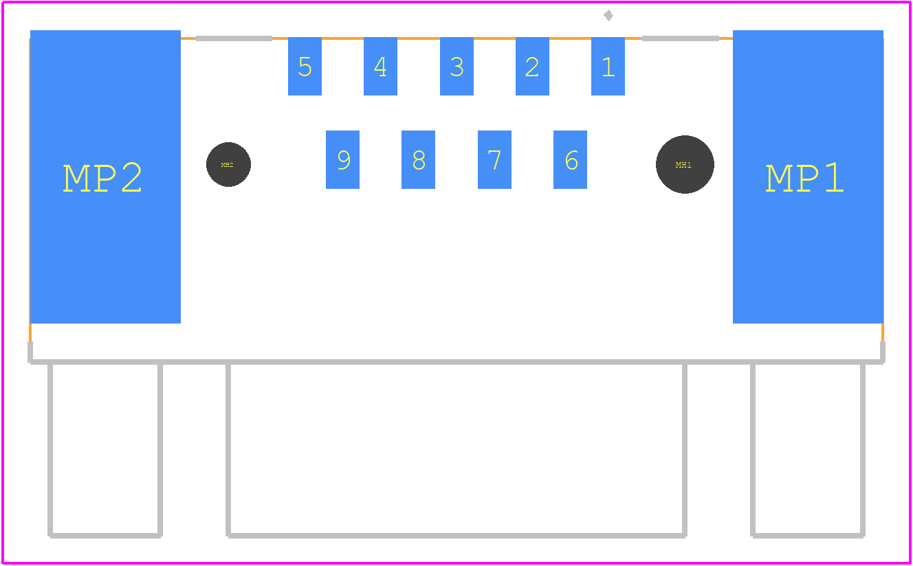 09551563621741 - HARTING PCB footprint - Other - Other - 09551563621741-1