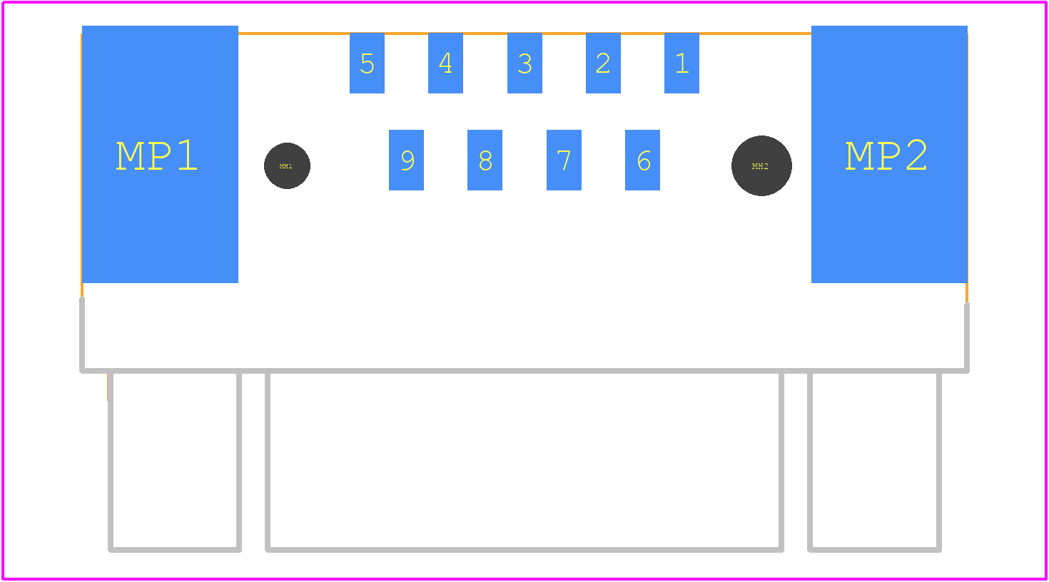 09551563620741 - HARTING PCB footprint - Other - Other - 09551563620741