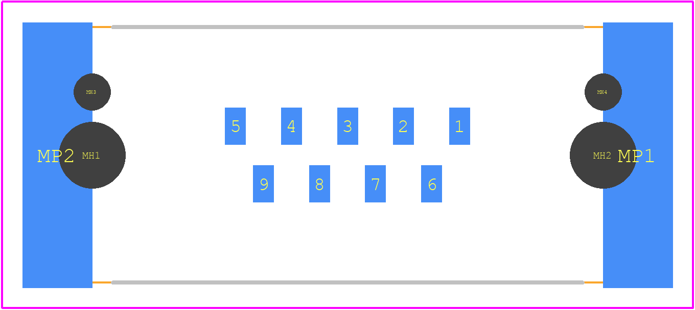 09551557611741 - HARTING PCB footprint - Other - Other - 09551557611741-3