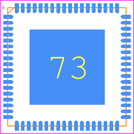 LIFCL-17-8SG72C - Lattice Semiconductor PCB footprint - Quad Flat No-Lead - Quad Flat No-Lead - 72-Pin QFN Package Option 1: CrossLink™-NX