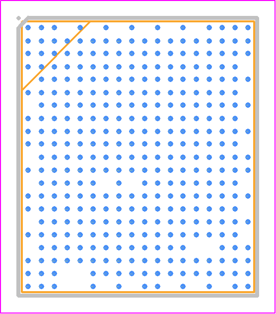 MT7621 - Mediatek PCB footprint - BGA - BGA - TFBGA (11.7 mm x 13.6 mm) 387 balls