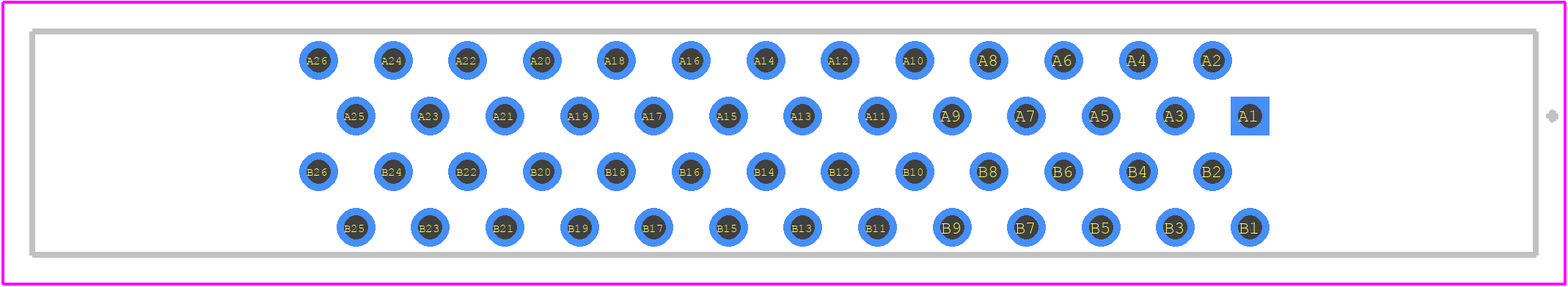 HIF6-52PA-1.27DSA(71) - Hirose PCB footprint - Other - Other - HIF6-52PA-1.27DSA(71)