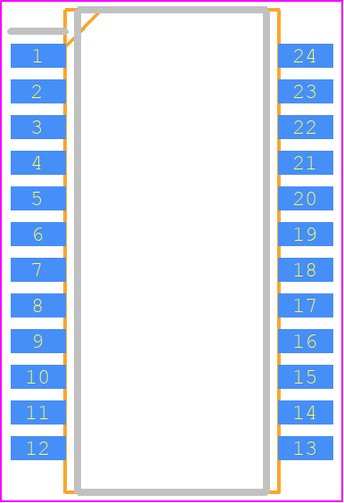 TC62D749CFG,EL - Toshiba PCB footprint - Small Outline Packages - Small Outline Packages - SSOP24-P-300-1.00B_2021