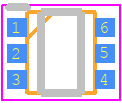 SSM6N36TU,LF - Toshiba PCB footprint - SO Transistor Flat Lead - SO Transistor Flat Lead - UF6